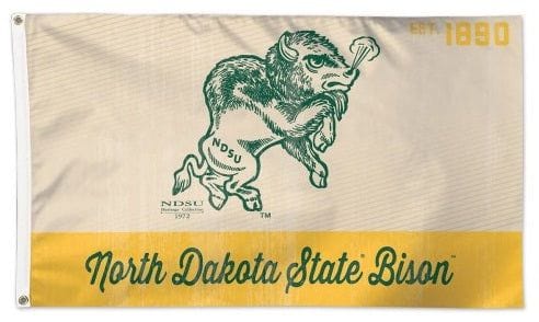 North Dakota State Bison Flag Vintage Logo 3x5 08240118 Heartland Flags