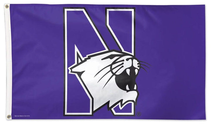 Northwestern Wildcats Logo Flag 3x5 Purple 02278115 Heartland Flags