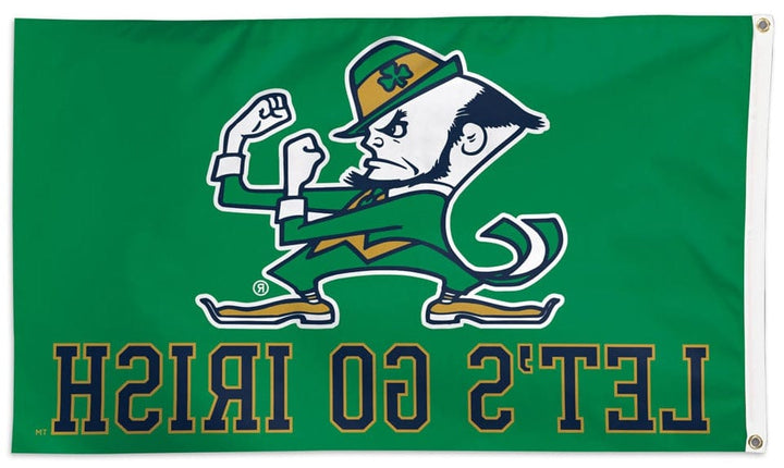 Notre Dame Flag 3x5 Let's Go Irish Green 13029320 Heartland Flags