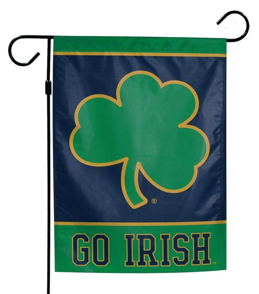 Notre Dame Garden Flag Clover Go Irish 17666320 Heartland Flags