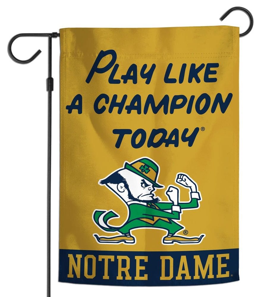 Notre Dame Garden Flag Play Like A Champion Today 28137321 Heartland Flags