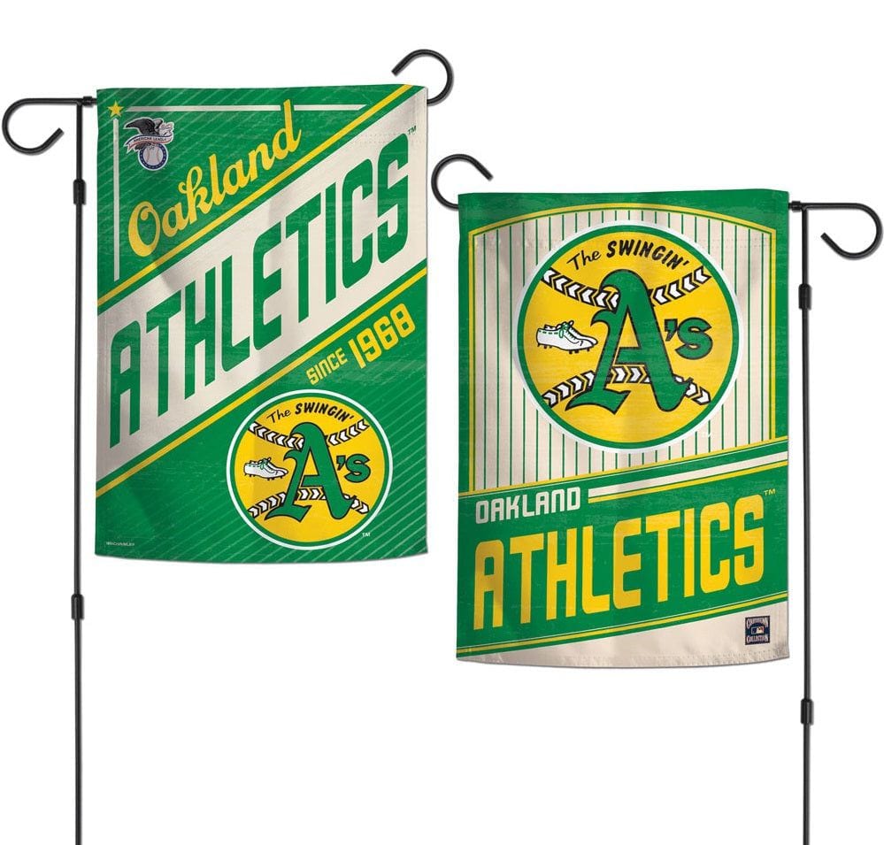 Oakland A's Garden Flag 2 Sided Cooperstown Logo 05980320 Heartland Flags