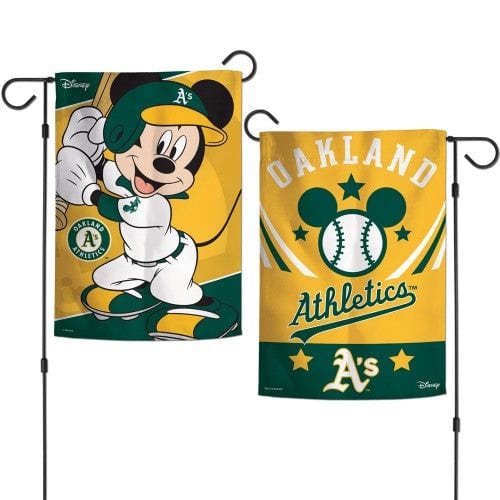 Oakland A's Garden Flag 2 Sided Mickey Mouse Disney 88972118 Heartland Flags