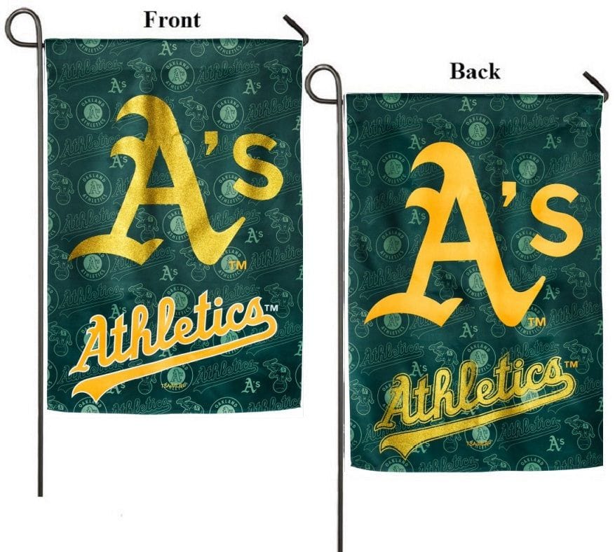 Oakland Athletics Garden Flag 2 Sided Glitter 14S4219BL Heartland Flags
