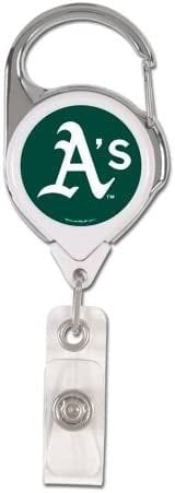 Oakland Athletics Reel 2 Sided Domed ID Name Badge Holder 47049011 Heartland Flags