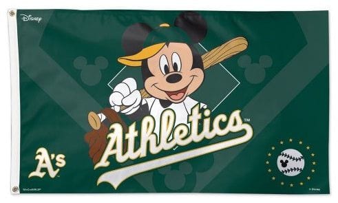 Oakland Flag 3x5 A's Mickey Mouse Baseball Disney 84697118 Heartland Flags