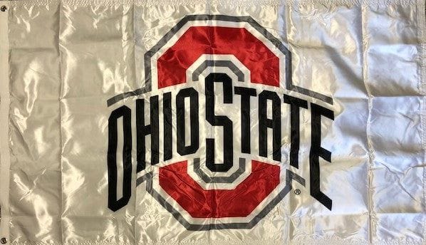 Ohio State Buckeyes Flag 3x5 White Double Sided or Single Sided 29402322 Heartland Flags