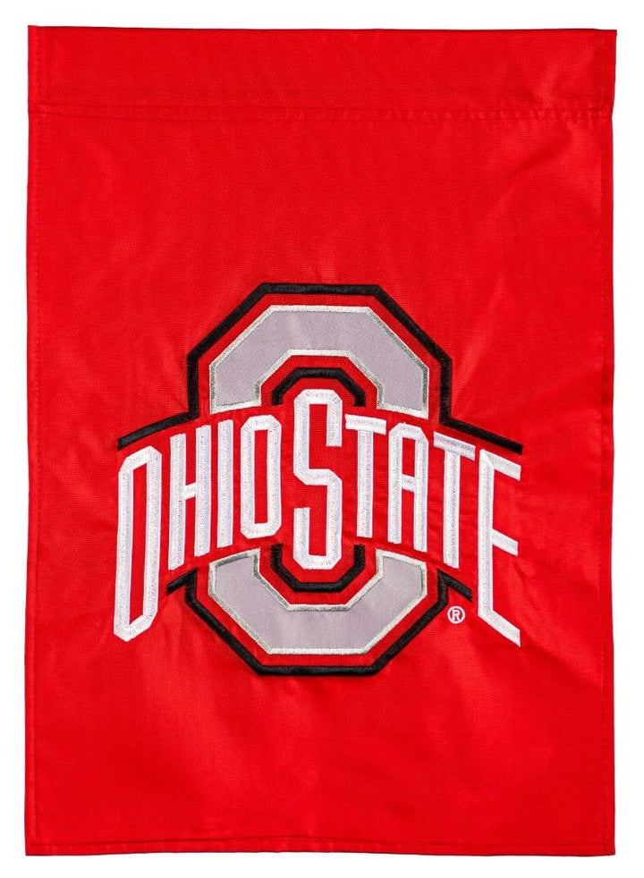 Ohio State Buckeyes Garden Flag 2 Sided Applique Logo 16A973 Heartland Flags