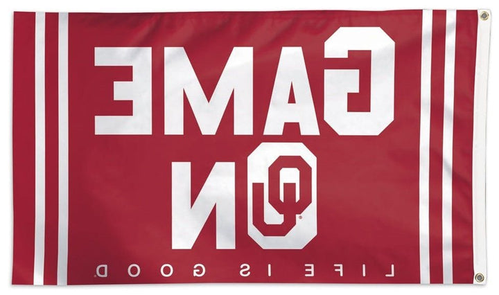 Oklahoma Sooners Flag 3x5 Game On Life Is Good 95925116 Heartland Flags