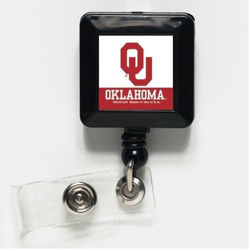 Oklahoma Sooners Reel University Retractable ID Badge Holder heartlandflags