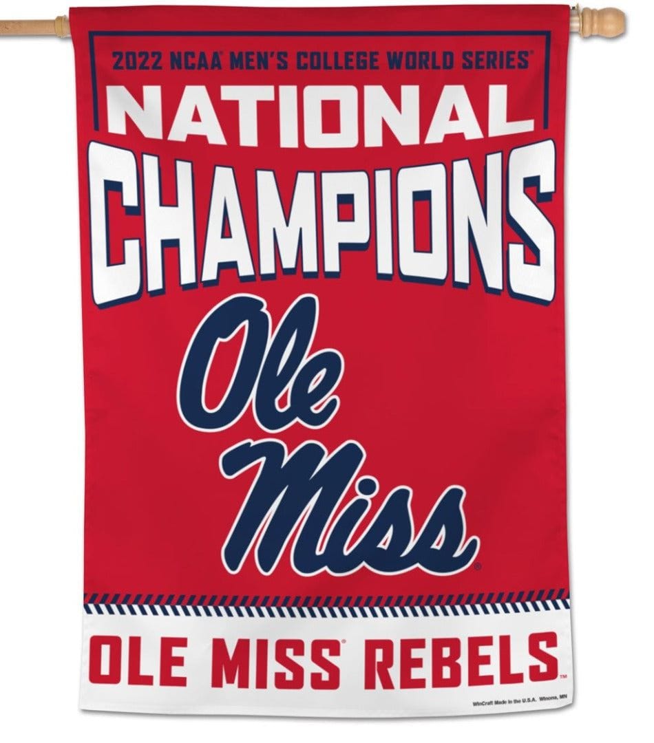 Ole Miss Rebels Flag 2022 Baseball Champions Banner 5678932S Heartland Flags