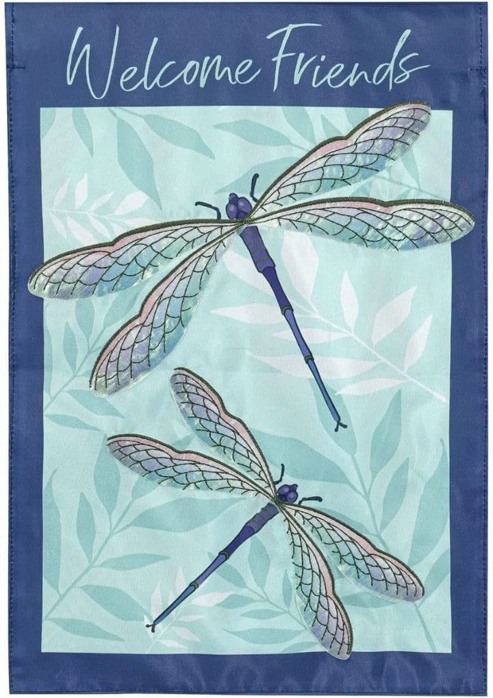Pair of Dragonflies Garden Flag 2 Sided Applique 169261 Heartland Flags