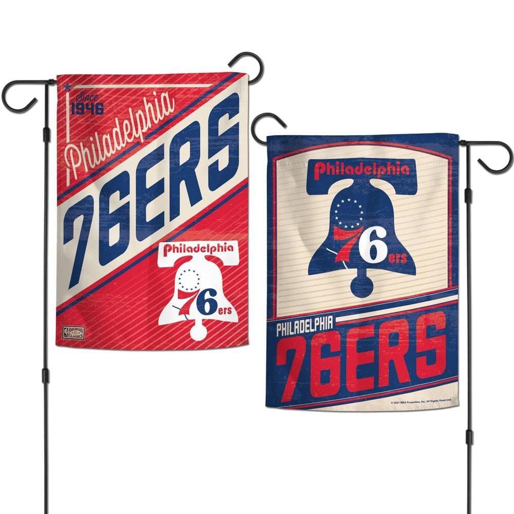 Philadelphia 76ers Garden Flag 2 Sided Retro Logo 44149321 Heartland Flags