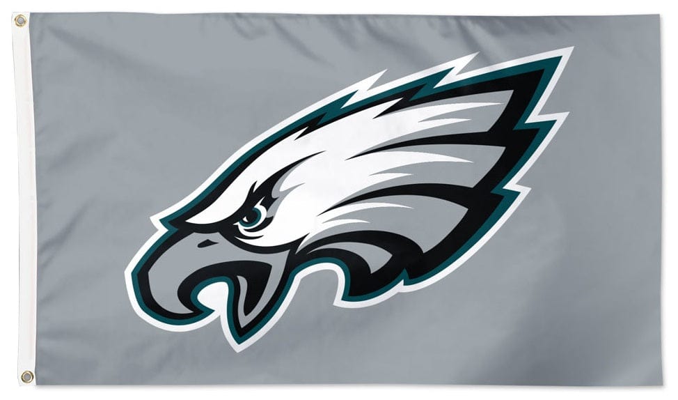 Philadelphia Eagles Flag 3x5 Logo Grey 32975321 Heartland Flags