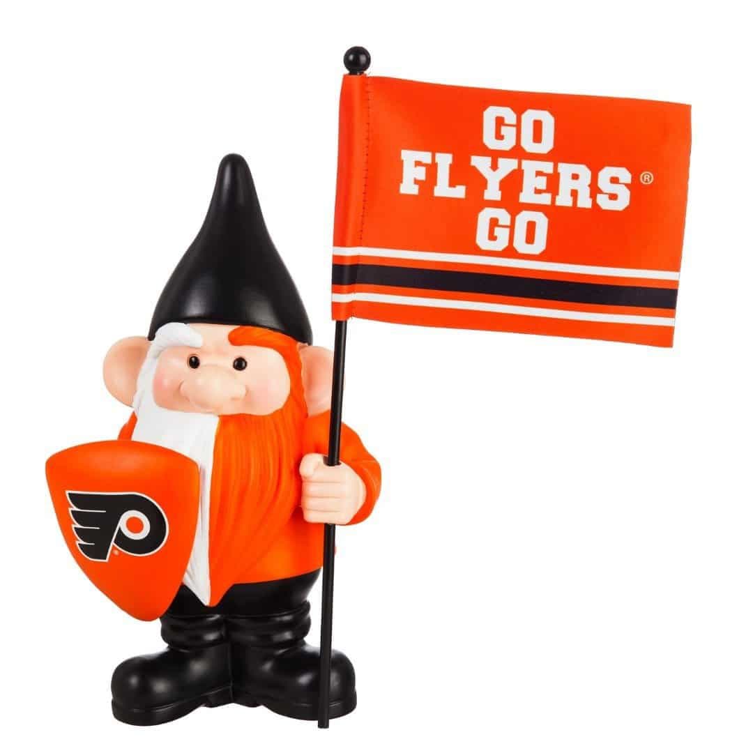 Philadelphia Flyers Gnome with Flag Go Flyers Go 544370FHG Heartland Flags