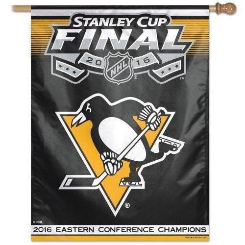 Pittsburgh Penguins Flag 2016 Eastern Conference Champions Vertical Banner 64532116 Heartland Flags