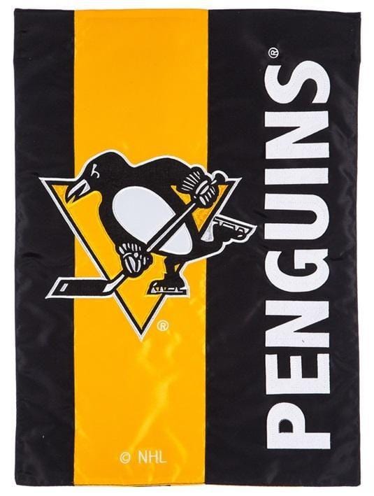 Pittsburgh Penguins Garden Flag 2 Sided Embellished Logo 16SF4372 Heartland Flags