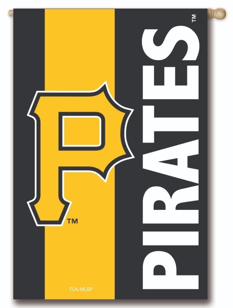Pittsburgh Pirates Flag 2 Sided Applique Embellished 15SF4221 Heartland Flags