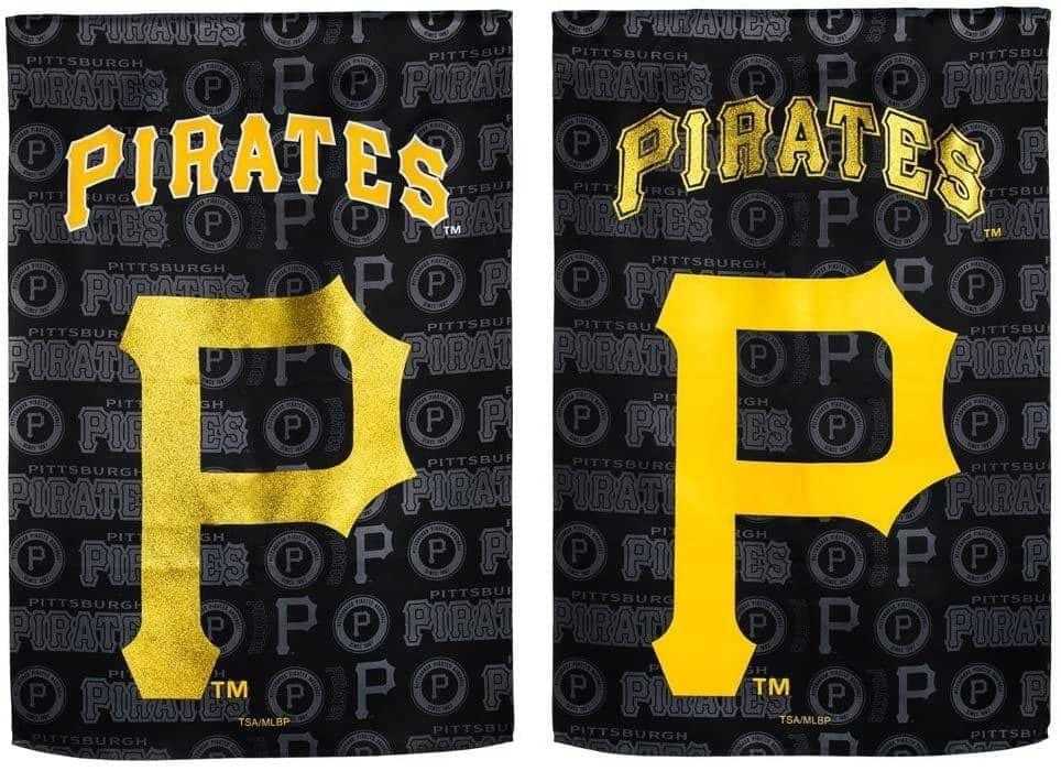 Pittsburgh Pirates Flag 2 Sided Glitter House Banner 13S4221BL Heartland Flags