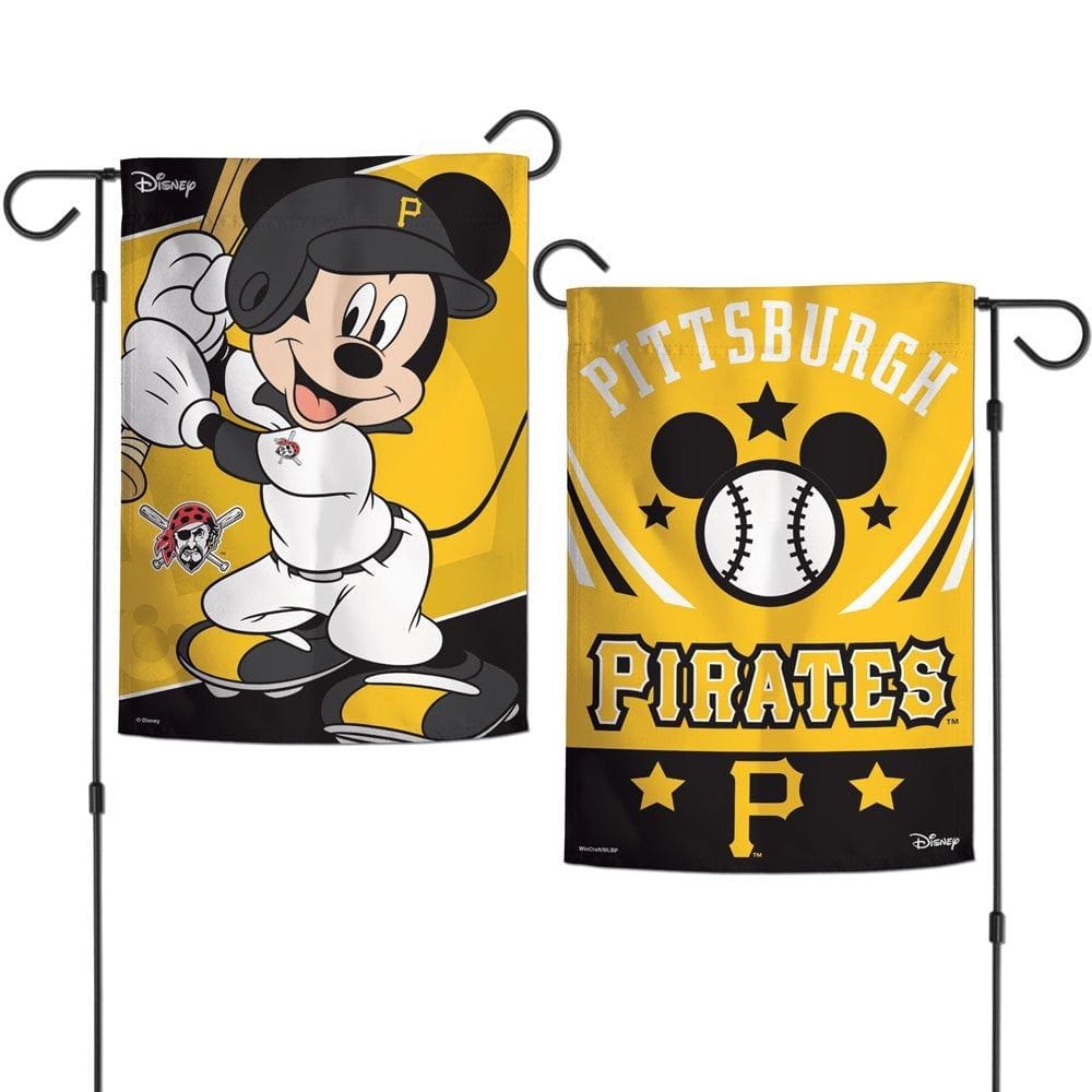Pittsburgh Pirates Garden Flag 2 Sided Mickey Mouse Disney 89138118 Heartland Flags