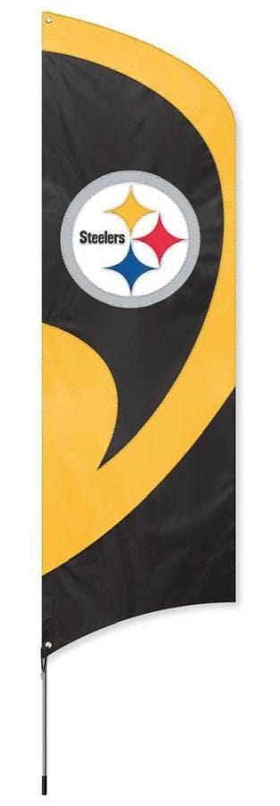 Pittsburgh Steelers Flag Tall Team Feather with Flagpole TTST Heartland Flags