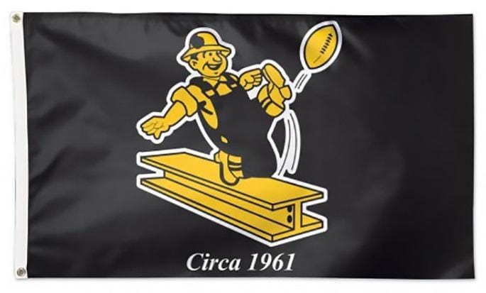 Pittsburgh Steelers Flag Throwback Logo 3x5 Black 96999117 Heartland Flags