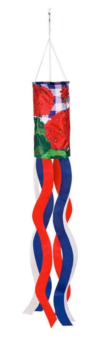 Plaid Patriotic Geraniums Windsock 40 Inches Long 40S1134 Heartland Flags