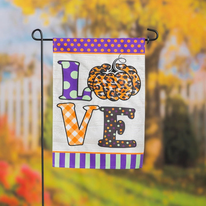 Pumpkin Love Garden Flag 2 Sided Decorative Fall 14L10502 Heartland Flags
