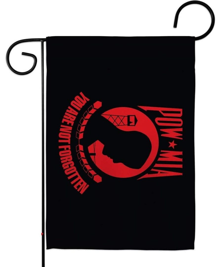 Red POW / MIA Garden Flag 2 Sided You Are Not Forgotten 42342 Heartland Flags