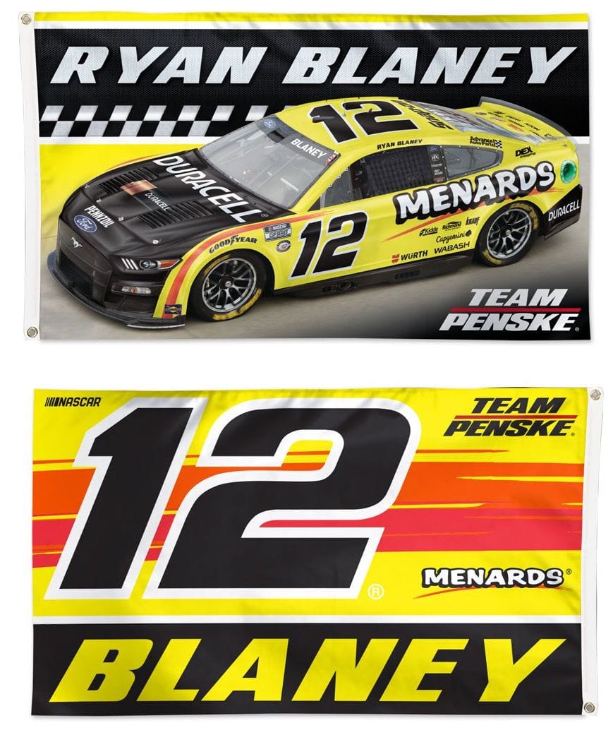 Ryan Blaney Flag 2 Sided Duracell Menards Car 2023 09875323 Heartland Flags