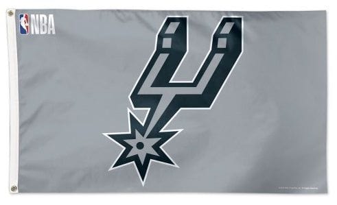 San Antonio Spurs Flag 3x5 Grey 63425118 Heartland Flags