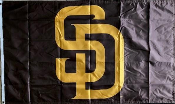 San Diego Padres Flag 3x5 SD Logo Brown 2 Sided 153532 Heartland Flags