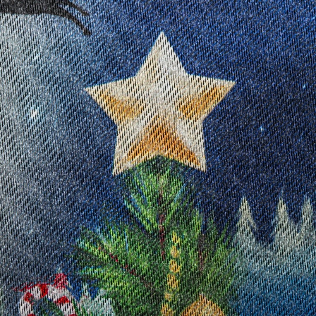 Santa's Sleigh Christmas Garden Flag 2 Sided Lustre 14LU10593 Heartland Flags