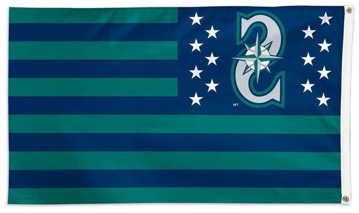 Seattle Mariners Flag 3x5 Americana Stars Stripes 02711215 Heartland Flags