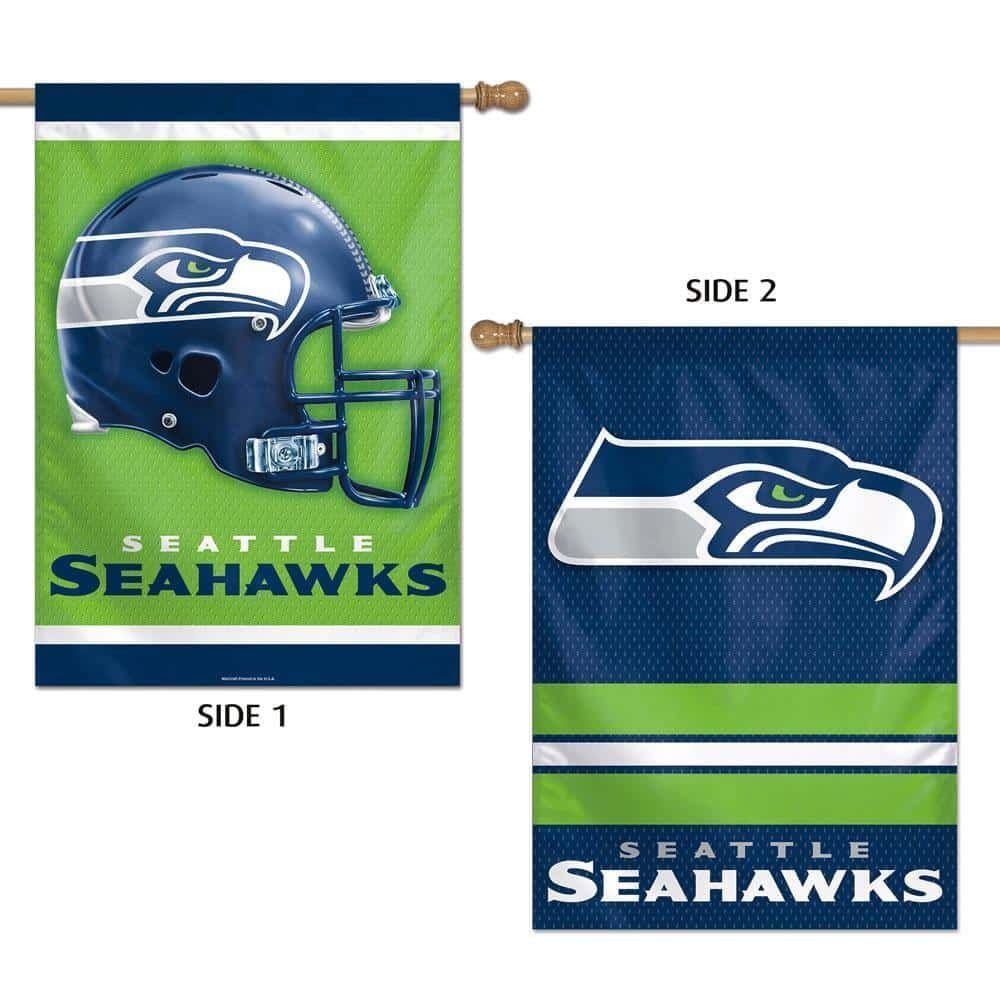 Seattle Seahawks Banner 2 Sided Double Design Flag 25943016 Heartland Flags