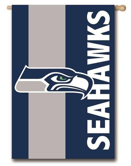 Seattle Seahawks Flag 2 Sided Embellished Applique House Banner 15SF3827 Heartland Flags