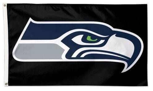 Seattle Seahawks Flag 3x5 Black Logo 45315117 Heartland Flags