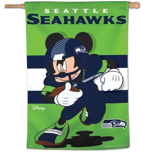 Seattle Seahawks Flag Mickey Mouse Football House Banner 72585117 Heartland Flags