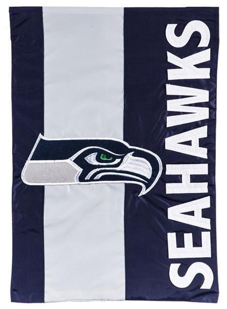 Seattle Seahawks Garden Flag 2 Sided Applique Logo 16SF3827 Heartland Flags