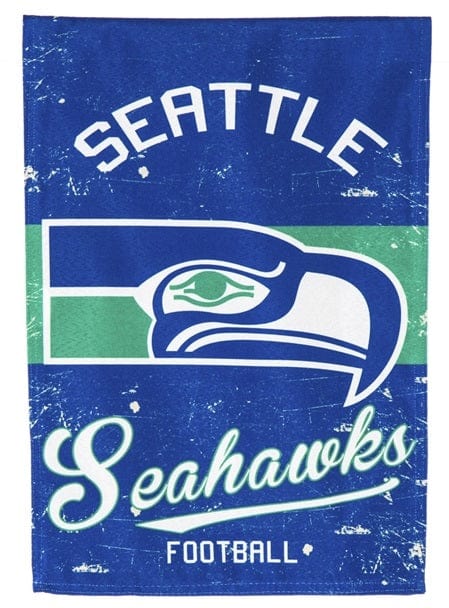 Seattle Seahawks Garden Flag 2 Sided Vintage Distressed Logo 14L3827VINT Heartland Flags