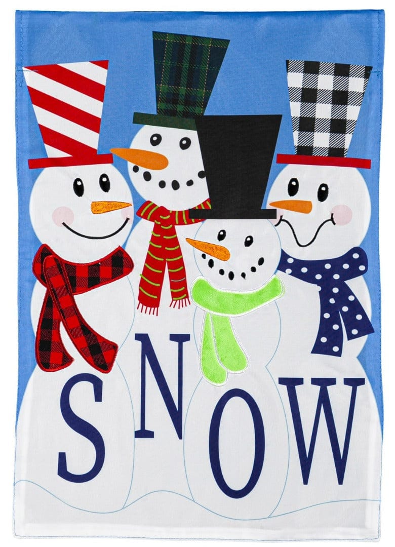 Snow Friends Winter Banner 2 Sided Applique 159345 Heartland Flags