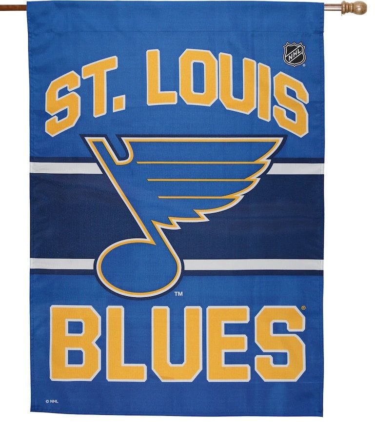 St Louis Blues Flag Vertical Banner 01140017 Heartland Flags