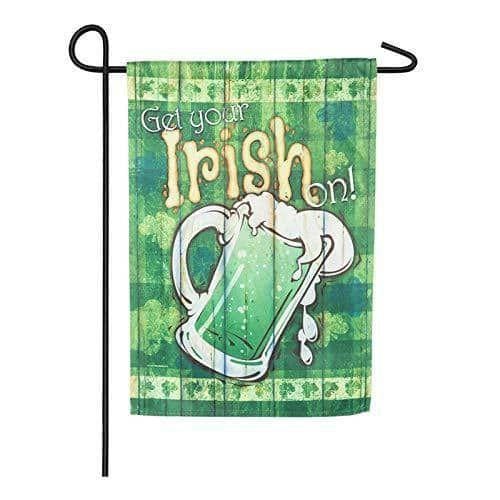 St Patrick's Get Your Irish On Garden Flag 2 Sided 14S8460 Heartland Flags