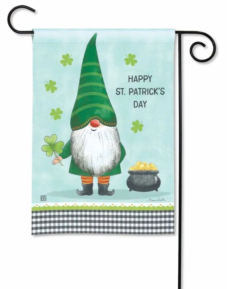 St Patricks Gnome Wearing of the Green Garden Flag Decorative 33241 Heartland Flags