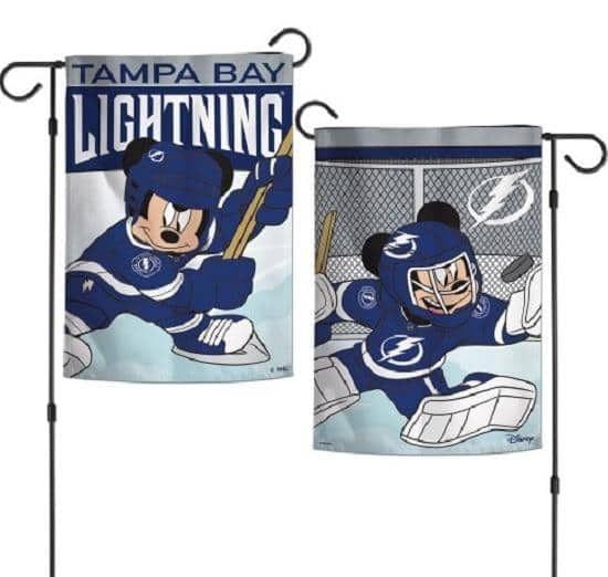 Tampa Bay Lightning Garden Flag 2 Sided Mickey Mouse 06698118 Heartland Flags
