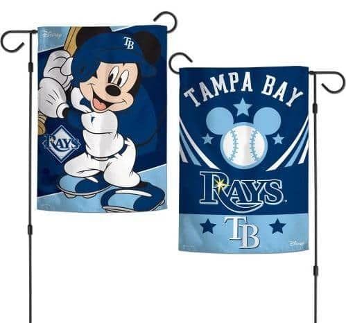 Tampa Bay Rays Garden Flag 2 Sided Mickey Mouse Baseball 89158118 Heartland Flags