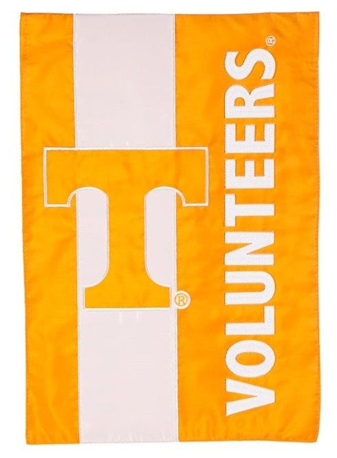Tennessee Volunteers Garden Flag 2 Sided Applique Striped 16SF955 Heartland Flags
