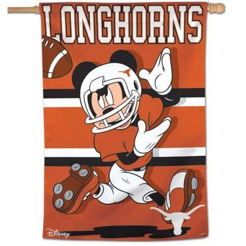 Texas Banner Mickey Mouse Longhorns Football House Flag 76647117 Heartland Flags