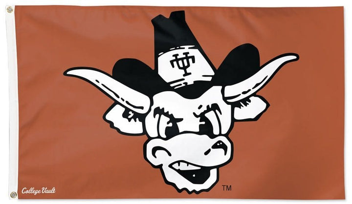 Texas Longhorns Flag 3x5 Mascot Throwback Logo 08651122 Heartland Flags