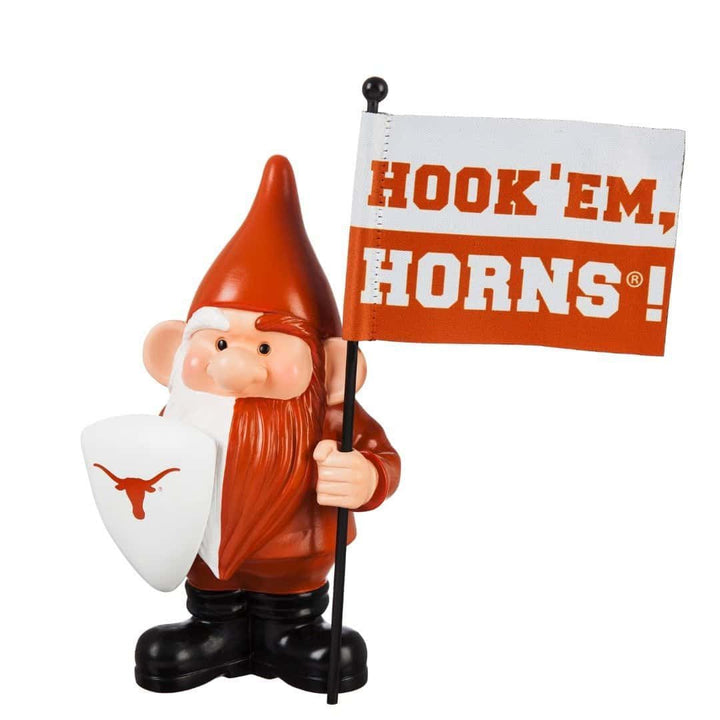 Texas Longhorns Gnome with Flag Hook Em Horns 54999FHG Heartland Flags
